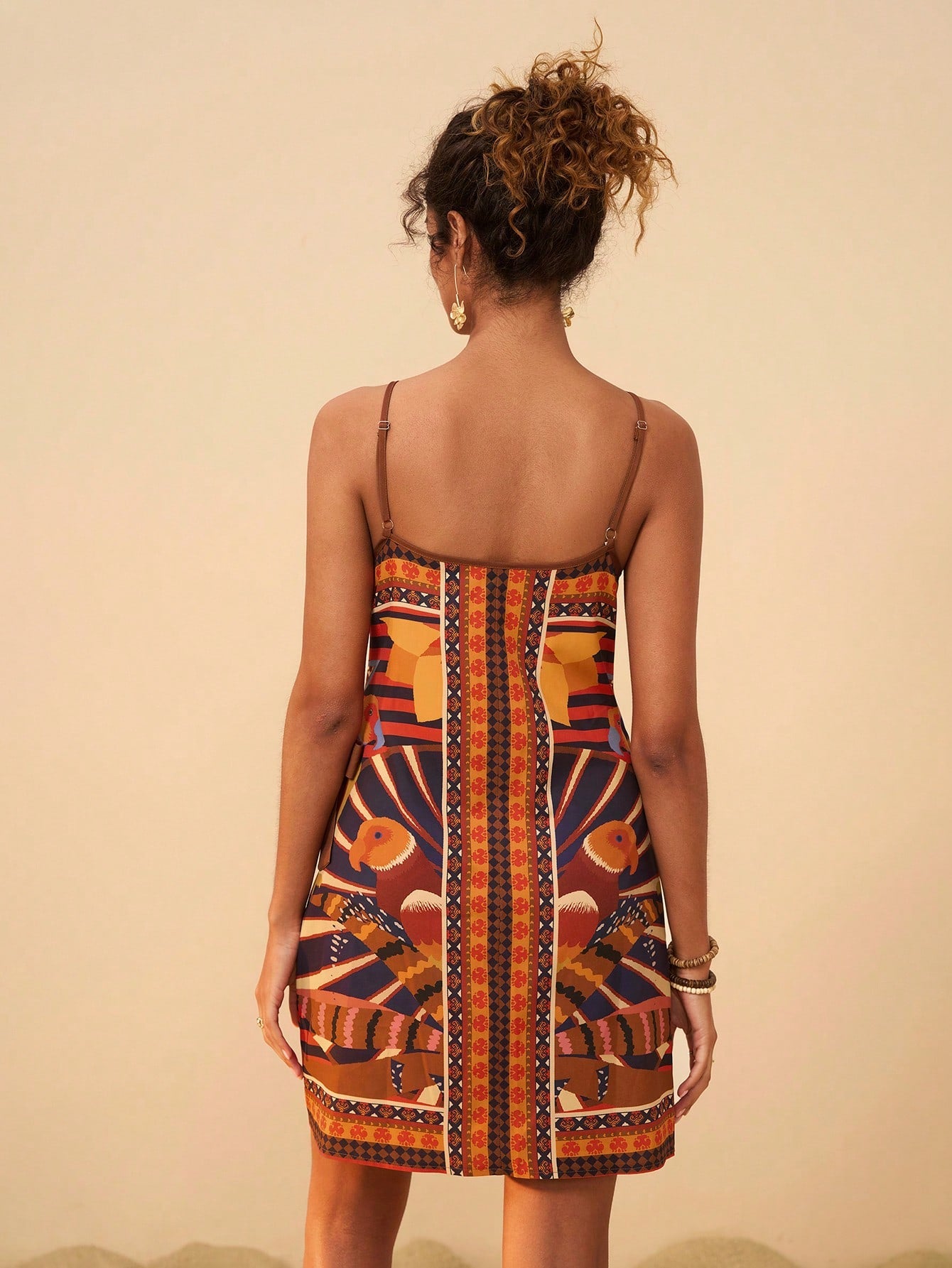 Vivid Eden Vestido Mulher Estampado Simples Diário Cami