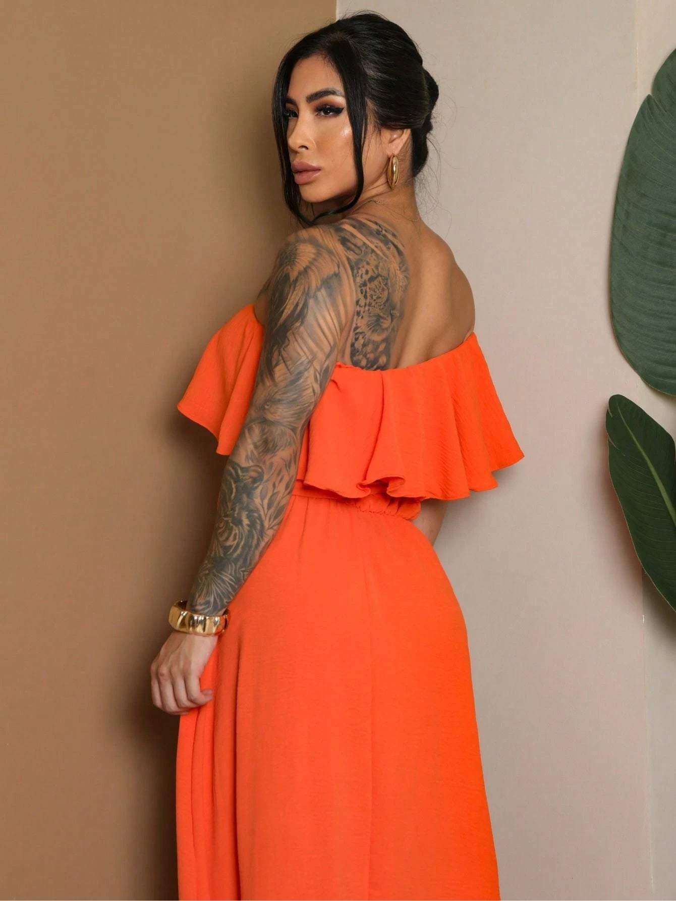 Vestido Longo Babadinho Camadas Sem Bojo Elegante Festa Madrinha Convidada