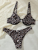 Swim Vcay Maiô Bikini Listrado de Zebra Verde Menta, Roupa de Banho Sexy para Verão