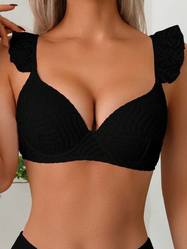 Biquíni Texturizado Elegance com Babados