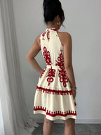 Elenzga Vestido Casual Curto Simples e Elegante sem Mangas, Uso Diário