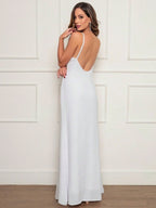 Vendedor IndicadoVestido Longo Branco Noiva Civil Casamento Elegante