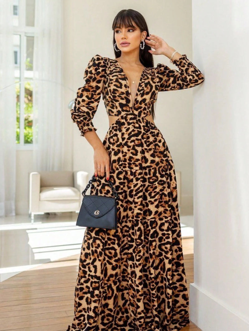 Vestido Longo Elegante Manga Princesa Boho Chic Costa Nua Duna Forrado Amarração Casamento