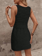 SHEIN LUNE Vestido casual simples de estilo de rua cor de damasco 2 em 1 para mulheres, outono