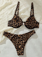 Swim Vcay Maiô Bikini Listrado de Zebra Verde Menta, Roupa de Banho Sexy para Verão