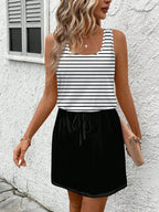 SHEIN LUNE Vestido casual simples de estilo de rua cor de damasco 2 em 1 para mulheres, outono