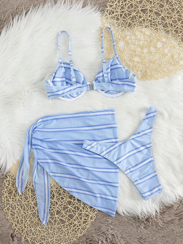 Conjunto Biquíni Capri Blue 3 Peças