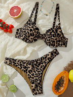 Swim Vcay Maiô Bikini Listrado de Zebra Verde Menta, Roupa de Banho Sexy para Verão