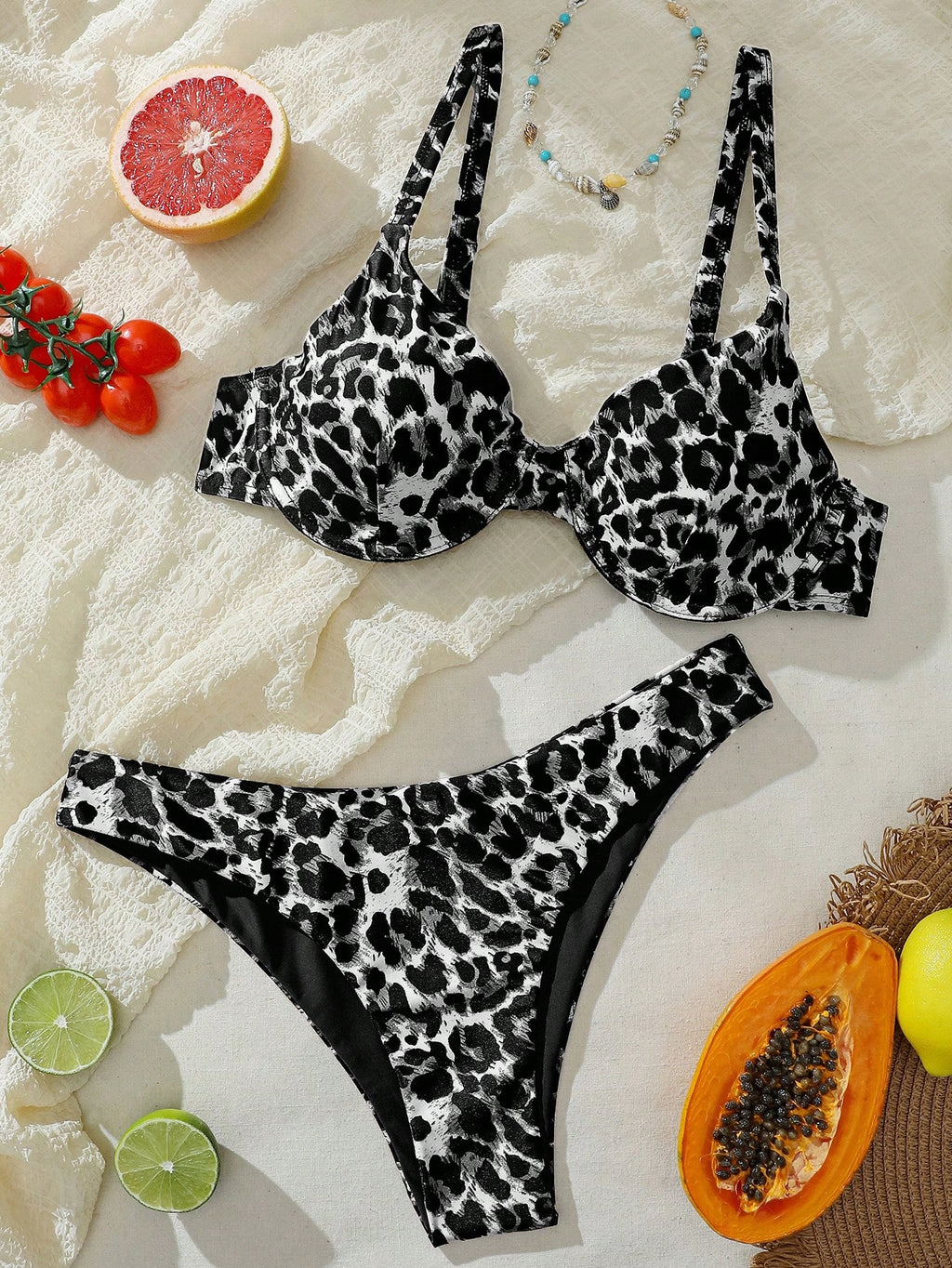 Swim Vcay Maiô Bikini Listrado de Zebra Verde Menta, Roupa de Banho Sexy para Verão