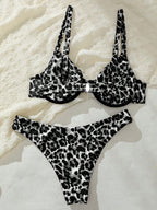 Swim Vcay Maiô Bikini Listrado de Zebra Verde Menta, Roupa de Banho Sexy para Verão