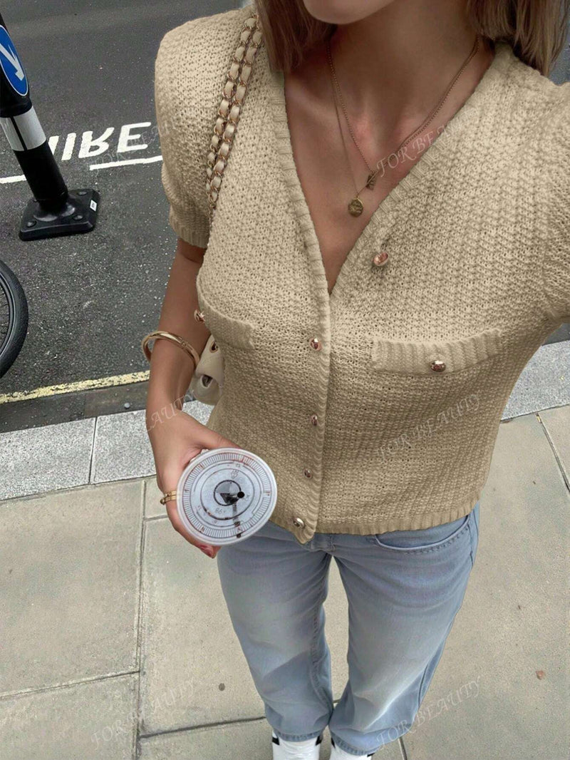 Cardigan Suéter Casual Elegante Feminino, Leve para Primavera e Verão