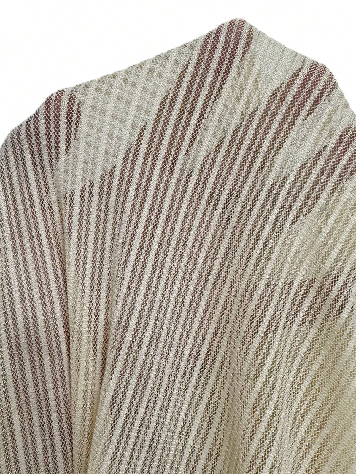 Swim Vcay Encobrimento/xale De Mangas Curtas Em Rede Transparente