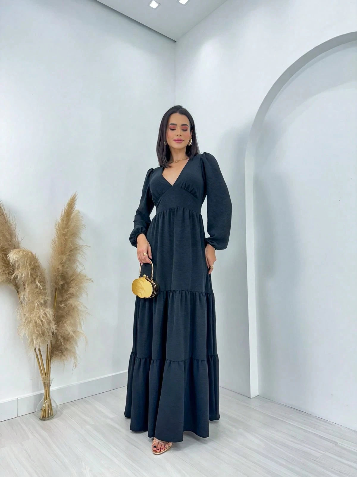 vestido longo Simples Casamento