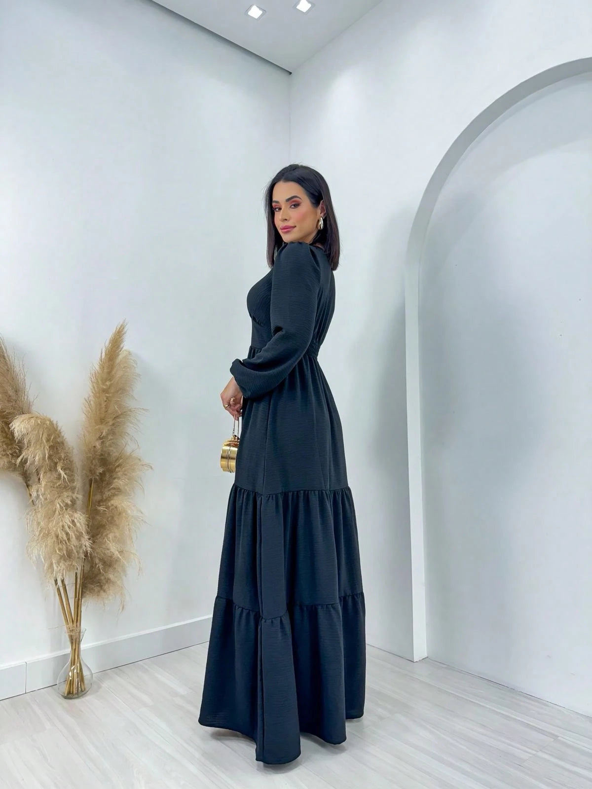 vestido longo Simples Casamento