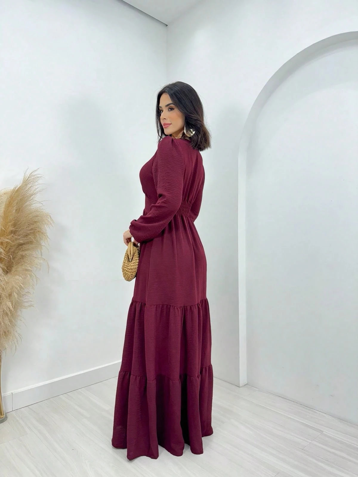 vestido longo Simples Casamento