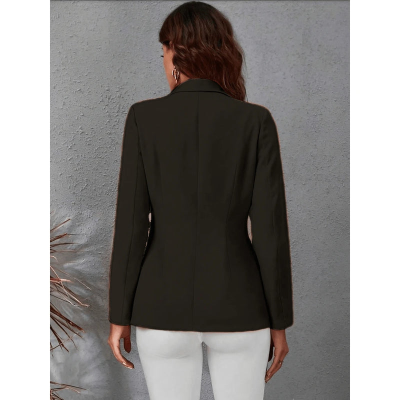 Blazer Feminino Casaquinho Alfaiataria Casaco Social Com Botão Lindo Super Envio Tecido Noite Diário