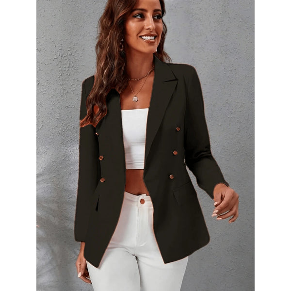 Blazer Feminino Casaquinho Alfaiataria Casaco Social Com Botão Lindo Super Envio Tecido Noite Diário