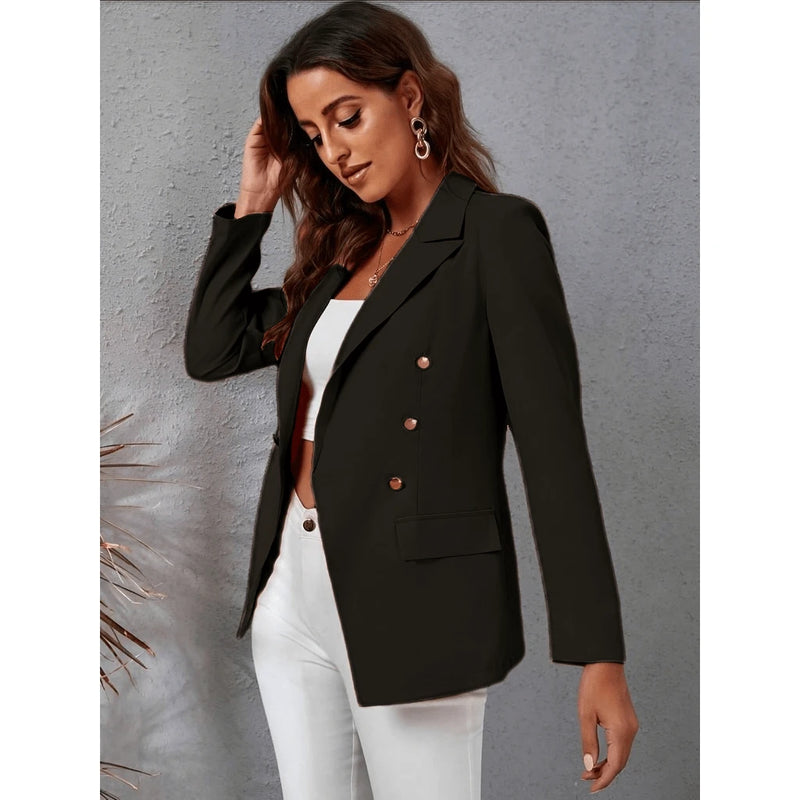 Blazer Feminino Casaquinho Alfaiataria Casaco Social Com Botão Lindo Super Envio Tecido Noite Diário