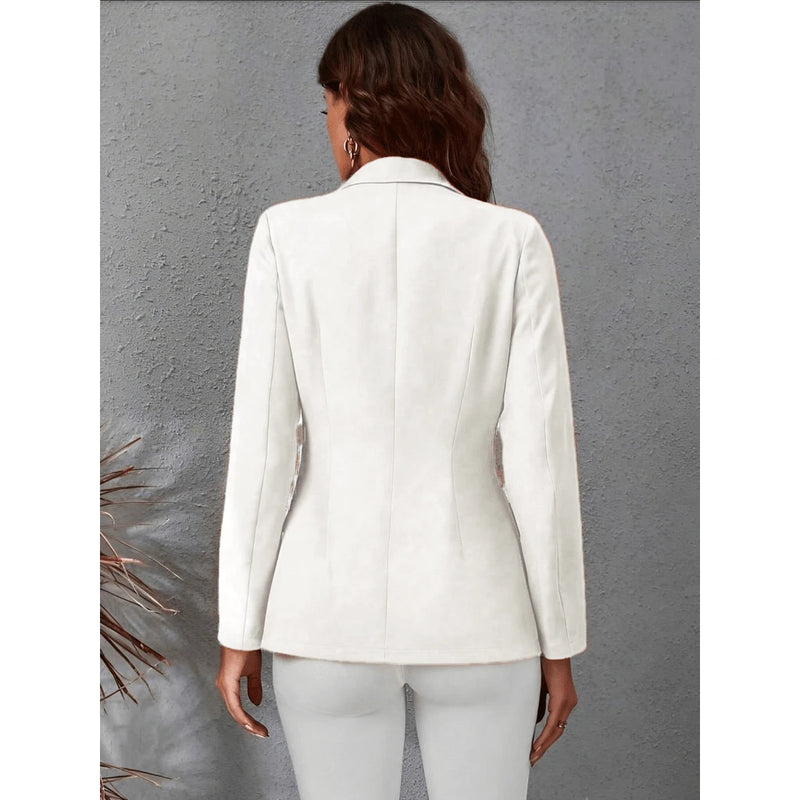 Blazer Feminino Casaquinho Alfaiataria Casaco Social Com Botão Lindo Super Envio Tecido Noite Diário