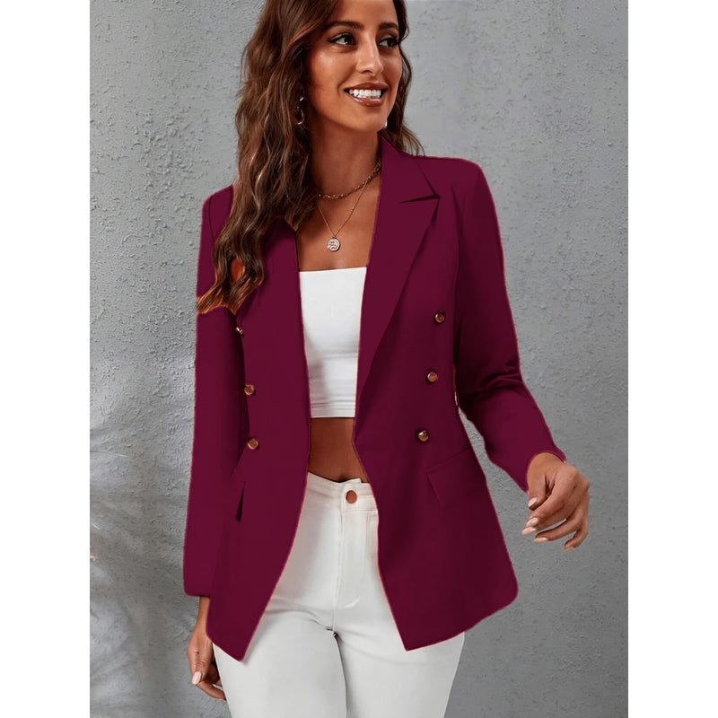 Blazer Feminino Casaquinho Alfaiataria Casaco Social Com Botão Lindo Super Envio Tecido Noite Diário
