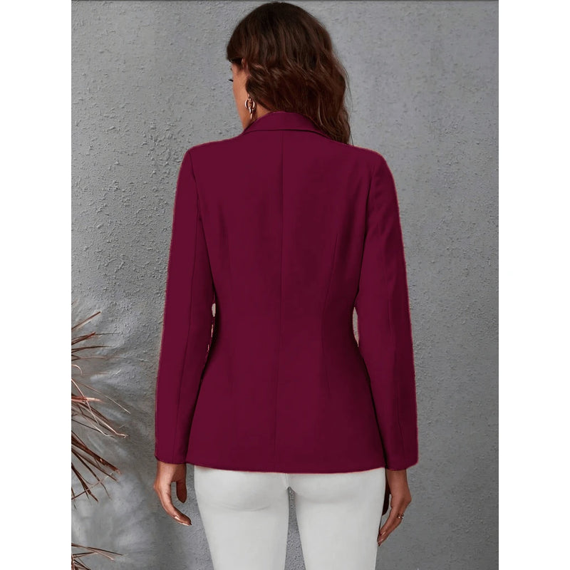 Blazer Feminino Casaquinho Alfaiataria Casaco Social Com Botão Lindo Super Envio Tecido Noite Diário
