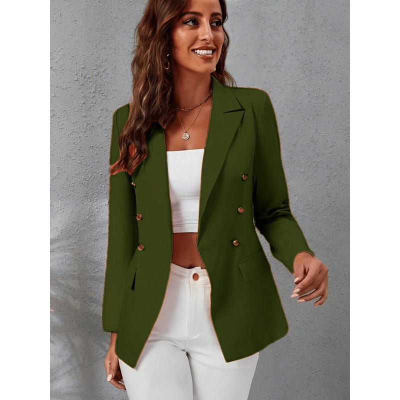 Blazer Feminino Casaquinho Alfaiataria Casaco Social Com Botão Lindo Super Envio Tecido Noite Diário