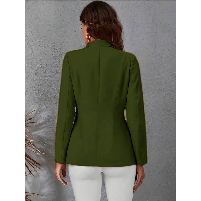 Blazer Feminino Casaquinho Alfaiataria Casaco Social Com Botão Lindo Super Envio Tecido Noite Diário