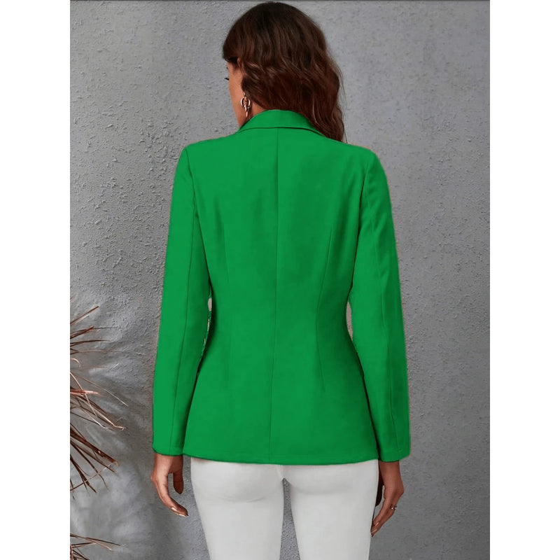 Blazer Feminino Casaquinho Alfaiataria Casaco Social Com Botão Lindo Super Envio Tecido Noite Diário