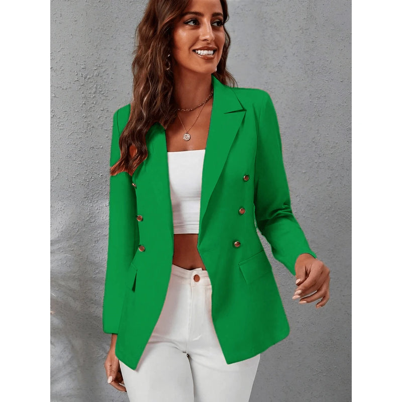 Blazer Feminino Casaquinho Alfaiataria Casaco Social Com Botão Lindo Super Envio Tecido Noite Diário