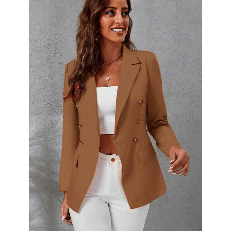 Blazer Feminino Casaquinho Alfaiataria Casaco Social Com Botão Lindo Super Envio Tecido Noite Diário