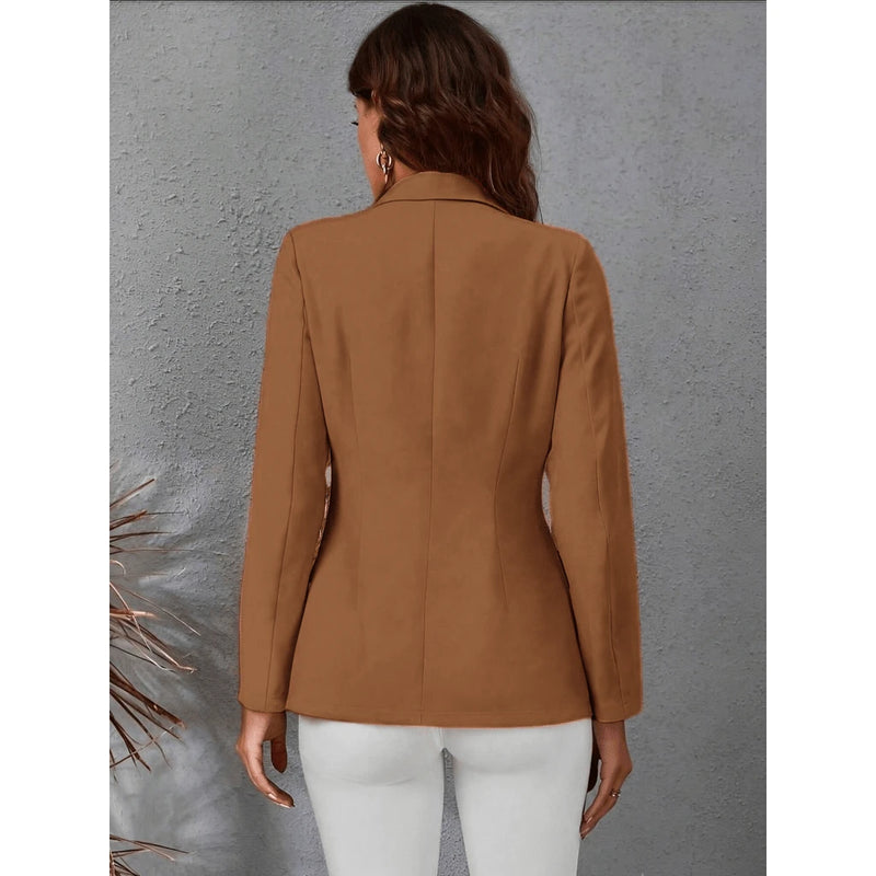 Blazer Feminino Casaquinho Alfaiataria Casaco Social Com Botão Lindo Super Envio Tecido Noite Diário