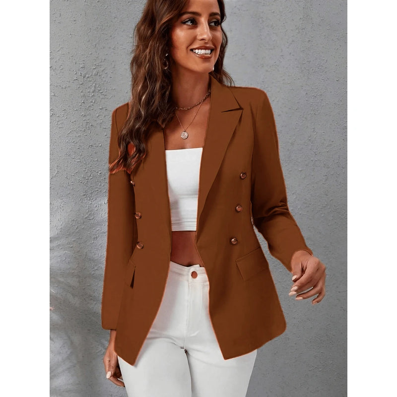 Blazer Feminino Casaquinho Alfaiataria Casaco Social Com Botão Lindo Super Envio Tecido Noite Diário