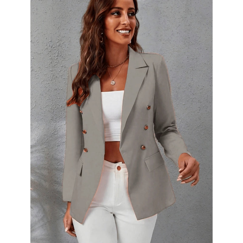 Blazer Feminino Casaquinho Alfaiataria Casaco Social Com Botão Lindo Super Envio Tecido Noite Diário