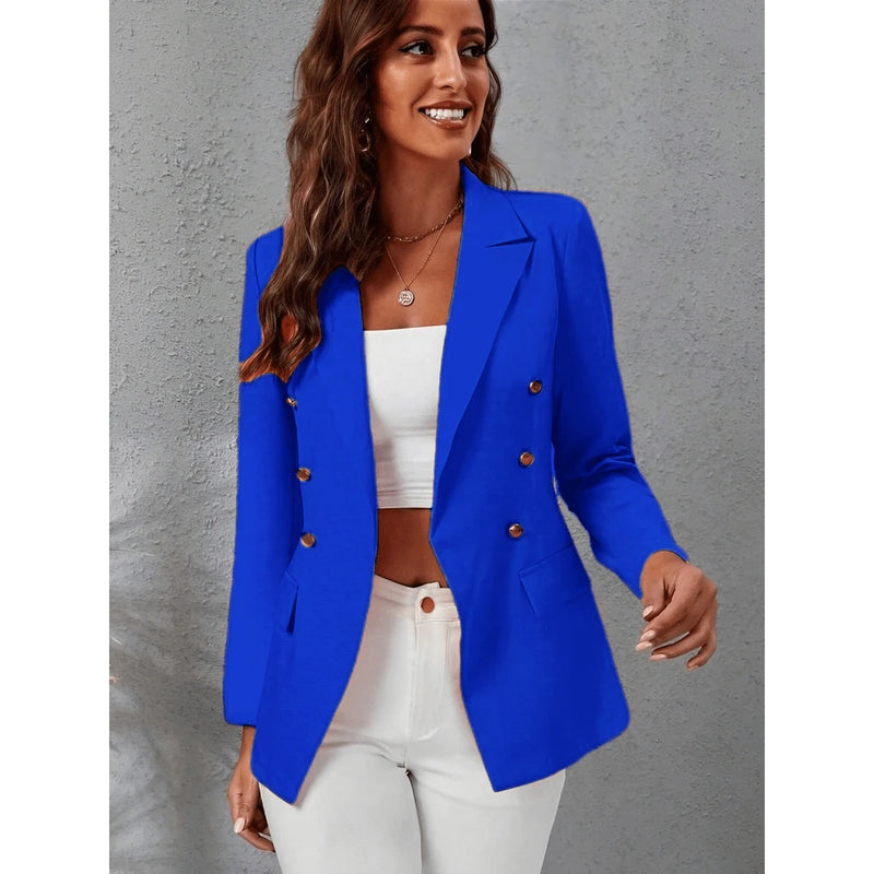 Blazer Feminino Casaquinho Alfaiataria Casaco Social Com Botão Lindo Super Envio Tecido Noite Diário