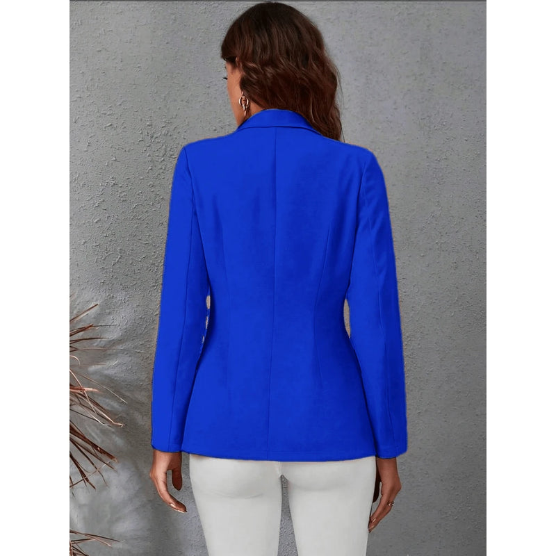 Blazer Feminino Casaquinho Alfaiataria Casaco Social Com Botão Lindo Super Envio Tecido Noite Diário