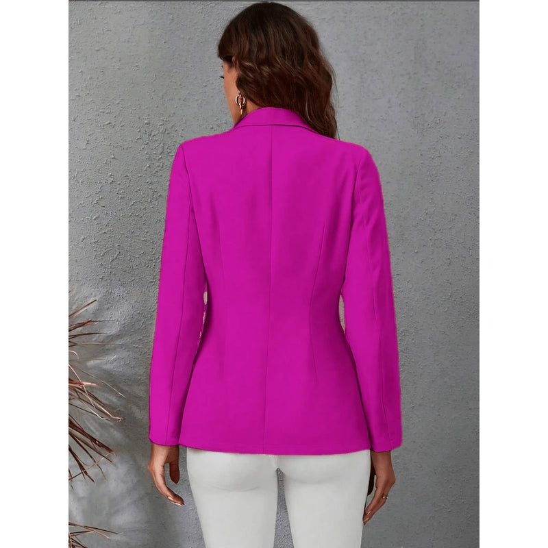 Blazer Feminino Casaquinho Alfaiataria Casaco Social Com Botão Lindo Super Envio Tecido Noite Diário