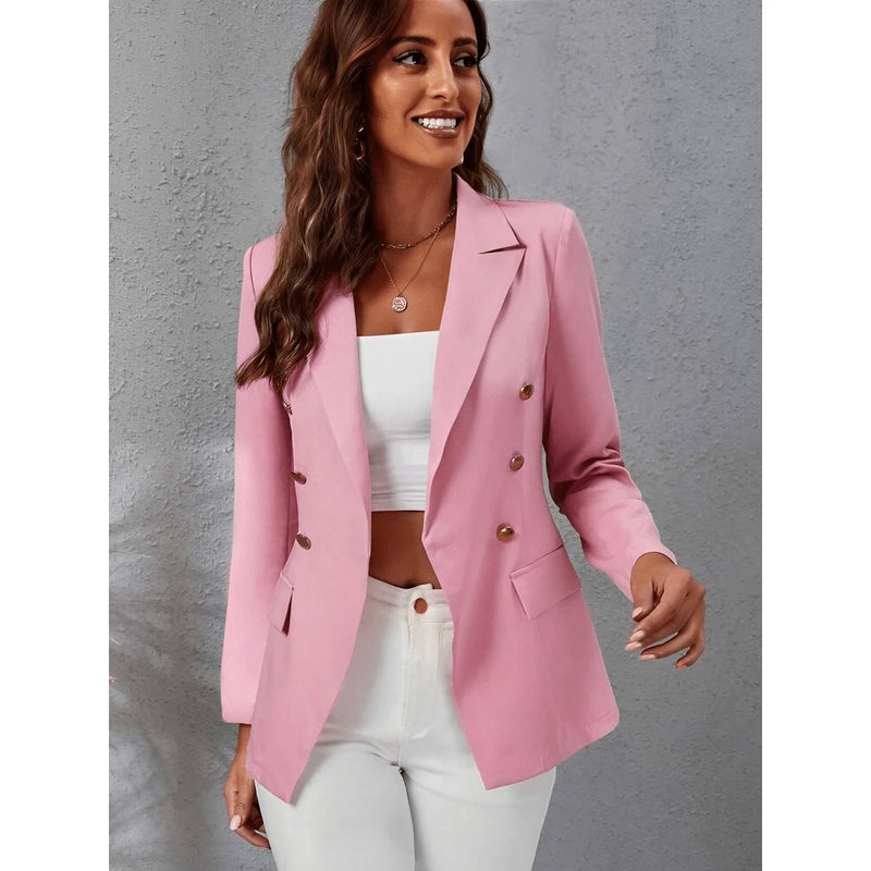 Blazer Feminino Casaquinho Alfaiataria Casaco Social Com Botão Lindo Super Envio Tecido Noite Diário