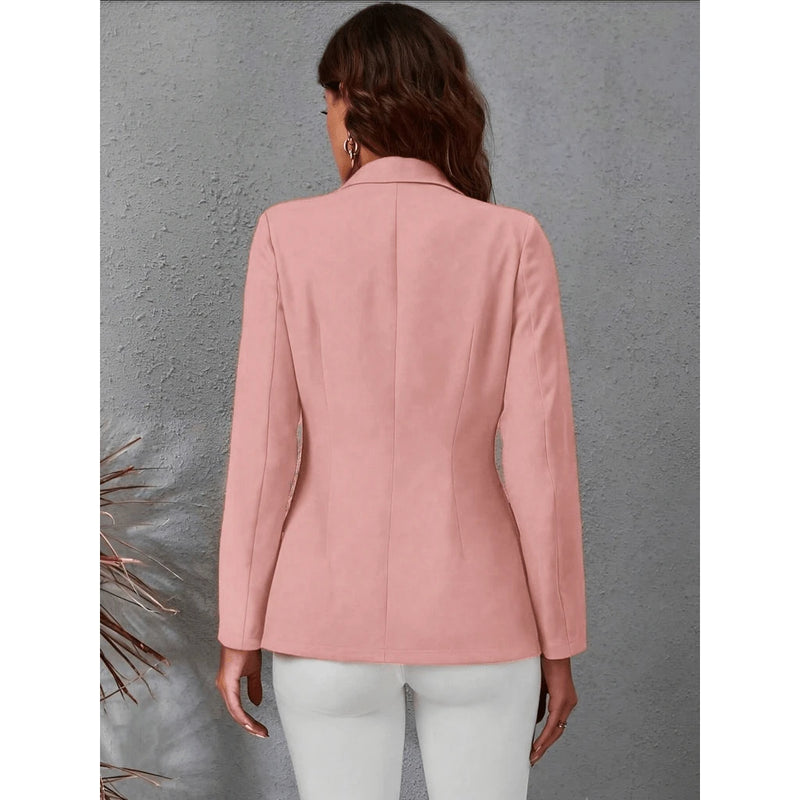 Blazer Feminino Casaquinho Alfaiataria Casaco Social Com Botão Lindo Super Envio Tecido Noite Diário