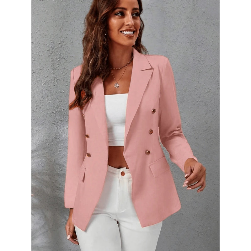 Blazer Feminino Casaquinho Alfaiataria Casaco Social Com Botão Lindo Super Envio Tecido Noite Diário
