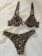 Swim Vcay Maiô Bikini Listrado de Zebra Verde Menta, Roupa de Banho Sexy para Verão