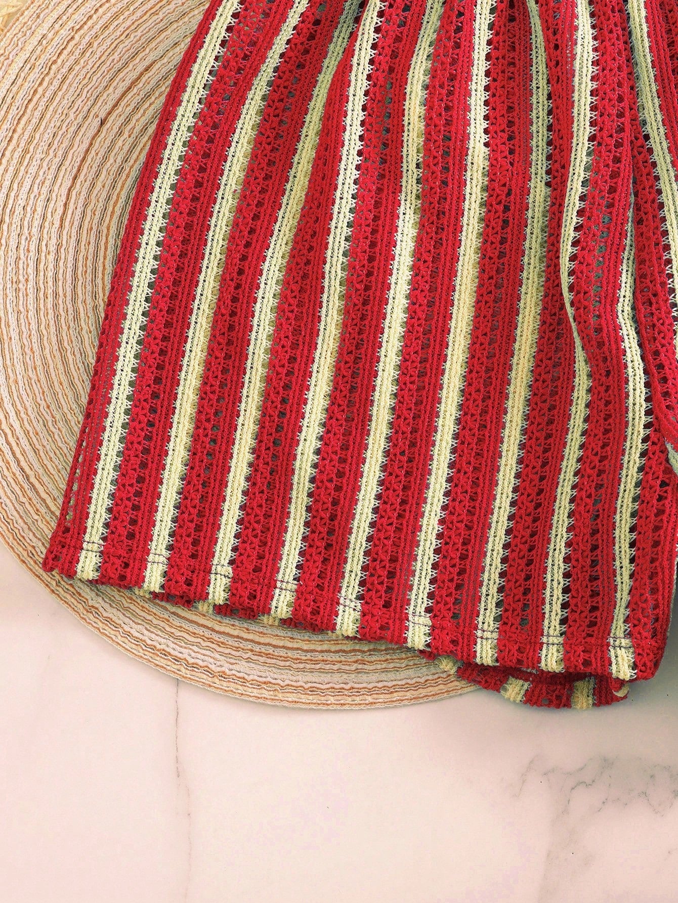 Swim Vcay 3 peças/Conjunto Capa de Crochê de Estilo Boêmio para Maiô Bikini, Saída de Praia