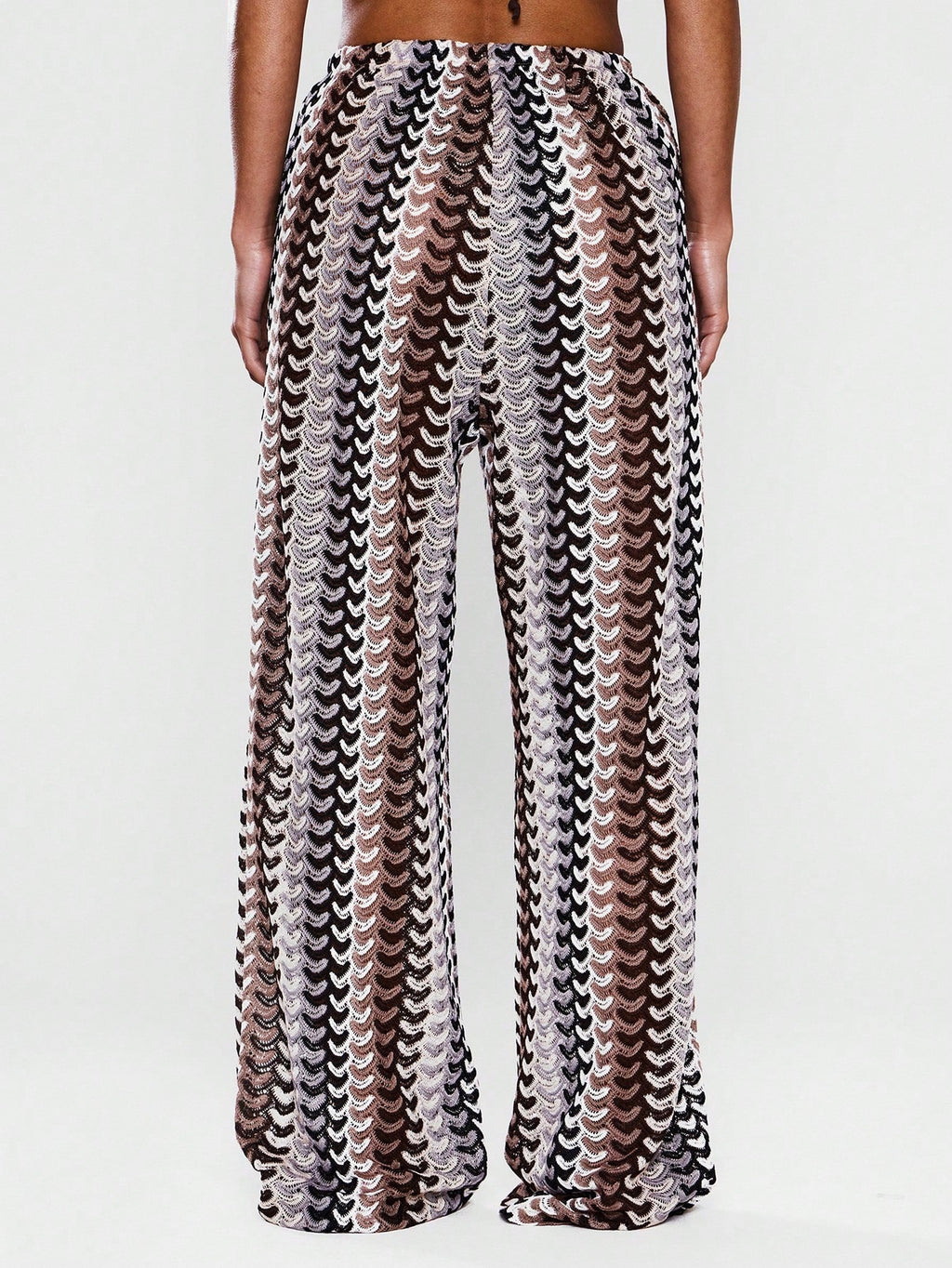 Musera Resort Calça Capa Estampada com Cintura Amarrada, Estilo Boho Ibiza, Fofa, Sexy, Férias, Praia, Maiô, Pele Quente, Listrada