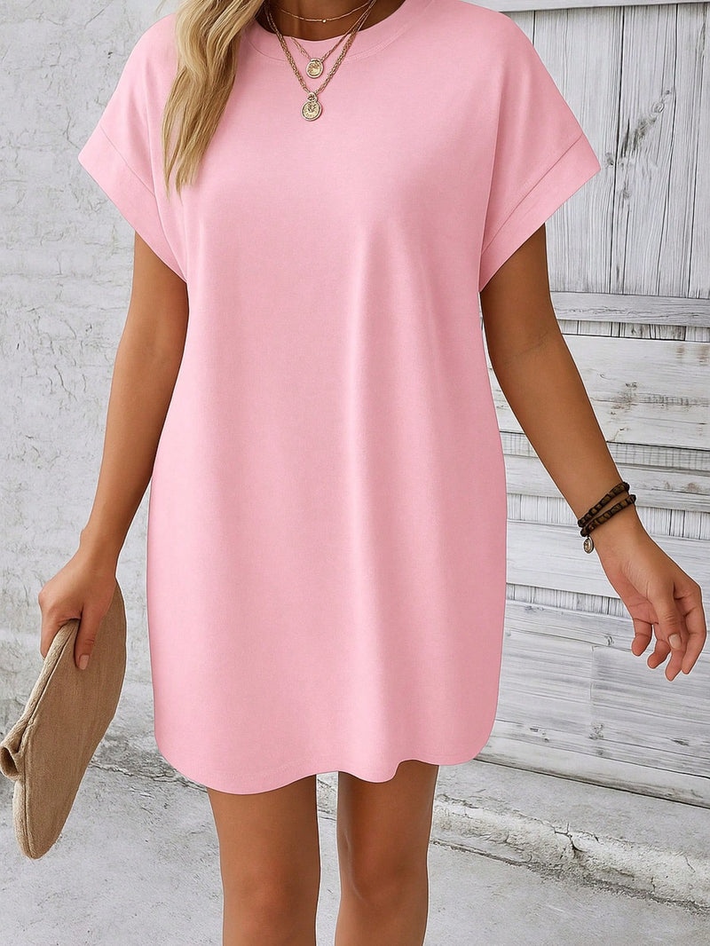 Vestido manga morcego de malha premium soltinho verão moda feminina