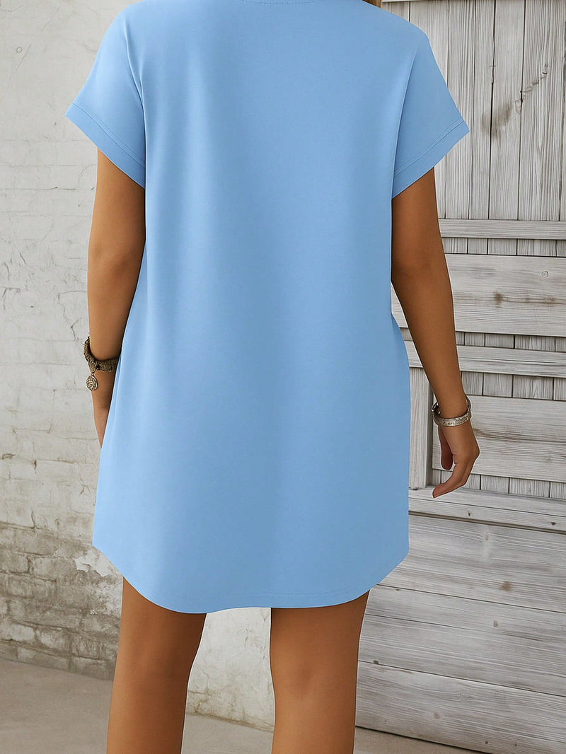 Vestido manga morcego de malha premium soltinho verão moda feminina