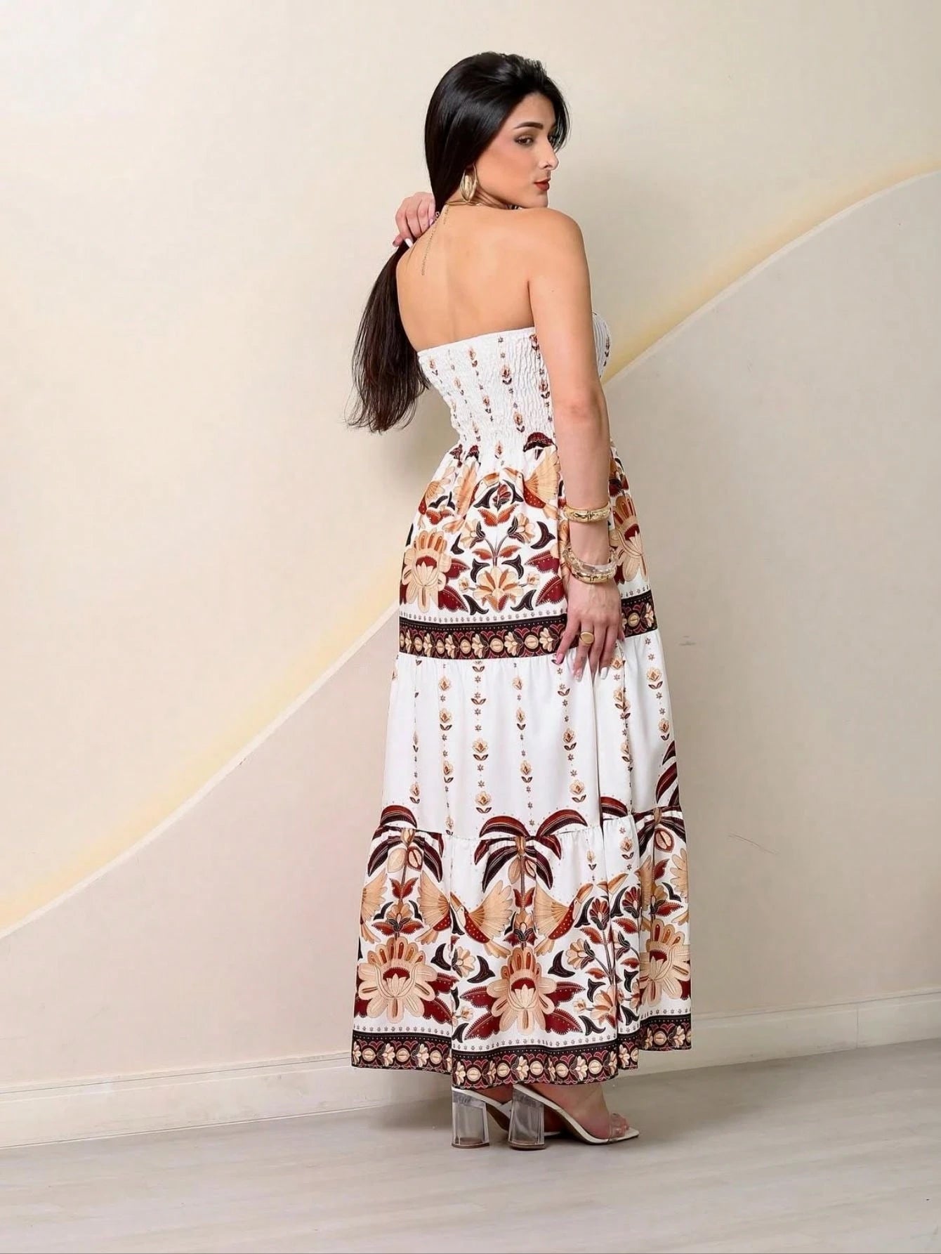 Look de Milhoes!!! Vestido Longo Tomara que Caia Estampado Floral