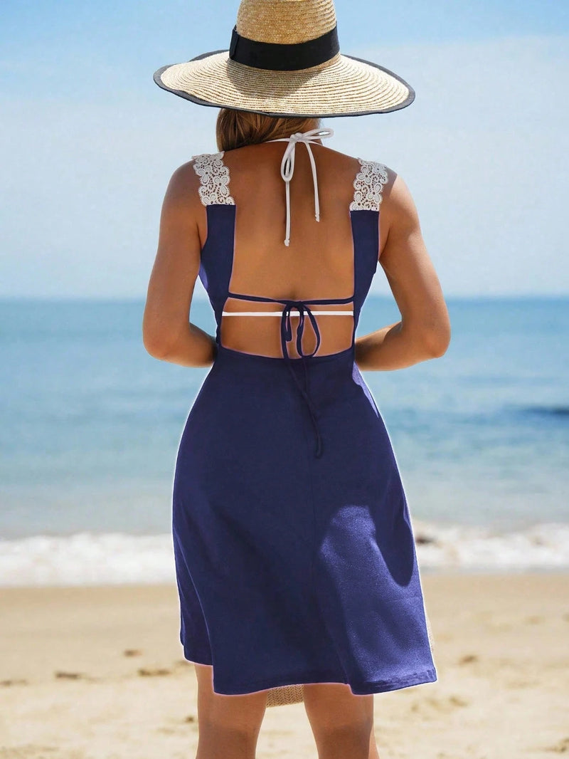 Swim Vcay Conjuntos de Verão para Mulheres, Capa Simples e de Cor Sólida para Uso Diário de Mulheres no Verão