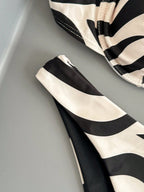 Swim Vcay Maiô Bikini Listrado de Zebra Verde Menta, Roupa de Banho Sexy para Verão