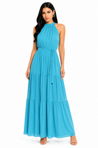 Vestido Longo Feminino Luisa Azul Celestial