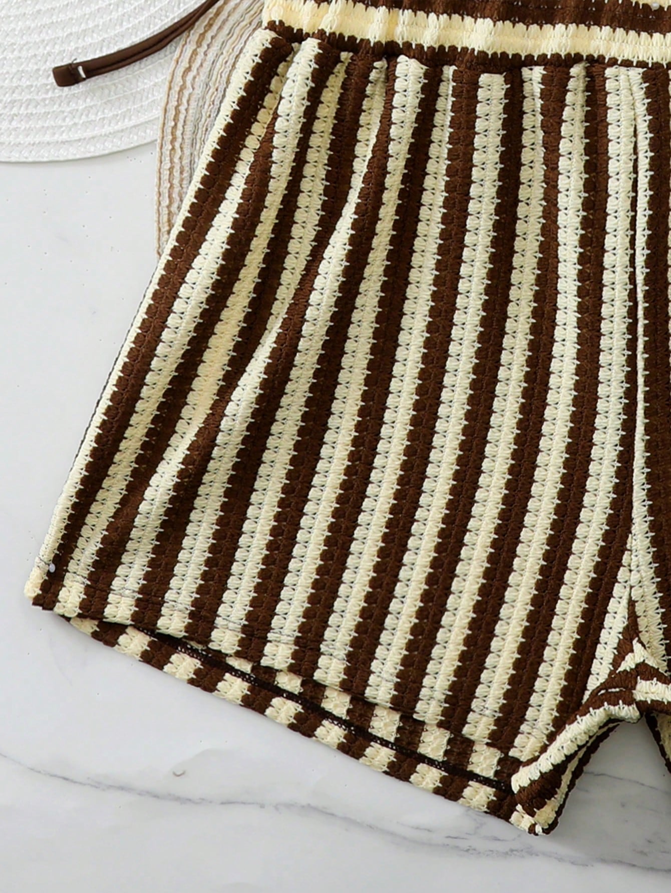 Swim Vcay 3 peças/Conjunto Capa de Crochê de Estilo Boêmio para Maiô Bikini, Saída de Praia