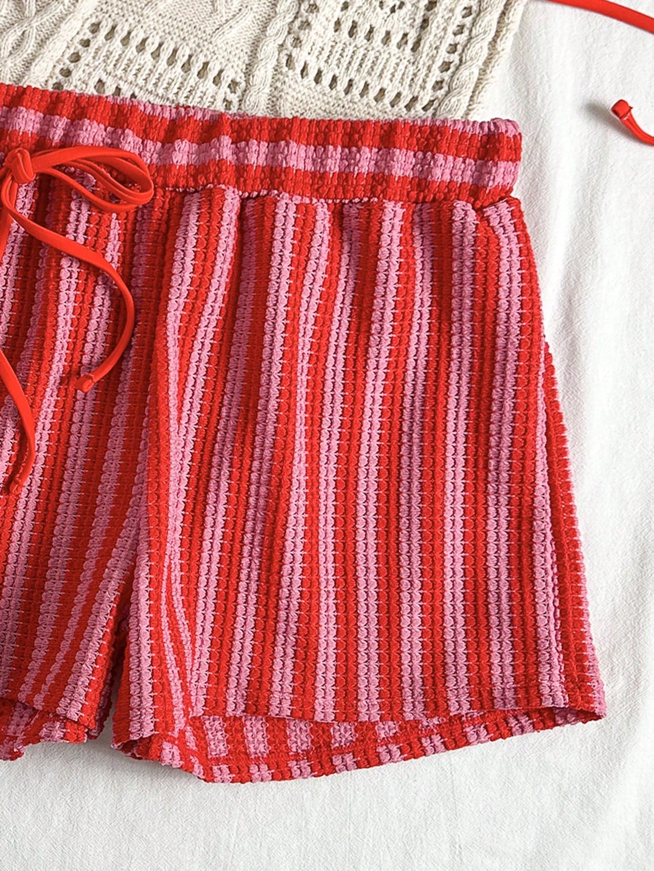 Swim Vcay 3 peças/Conjunto Capa de Crochê de Estilo Boêmio para Maiô Bikini, Saída de Praia